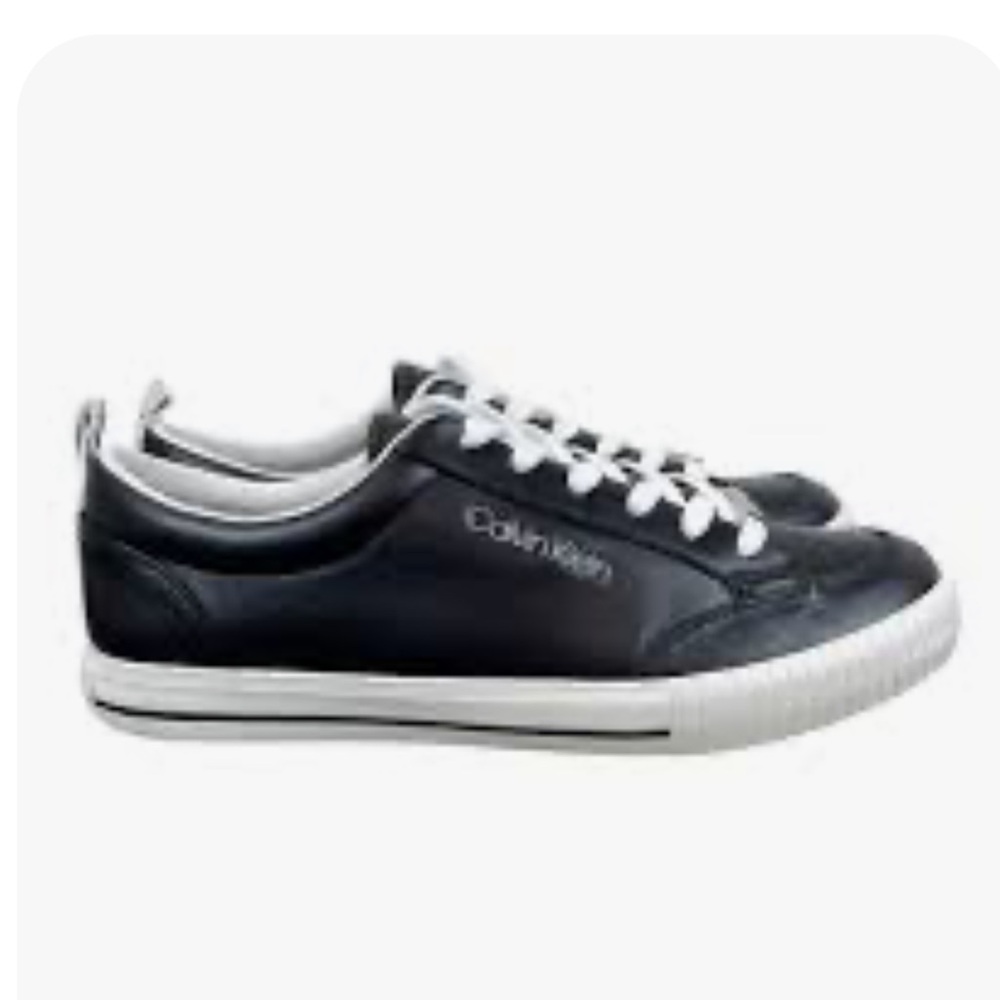 Calvin Klein Lumiee black white lace up‎ sneakers Sz 7.5